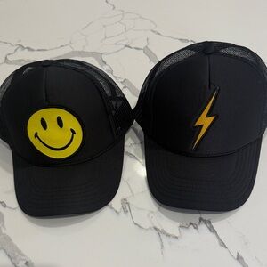 Aviator Nation- women’s trucker hats (set of 2) . Excellent